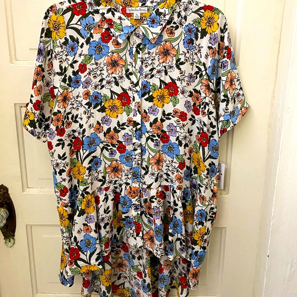 Floral Hi-Lo Shirt
